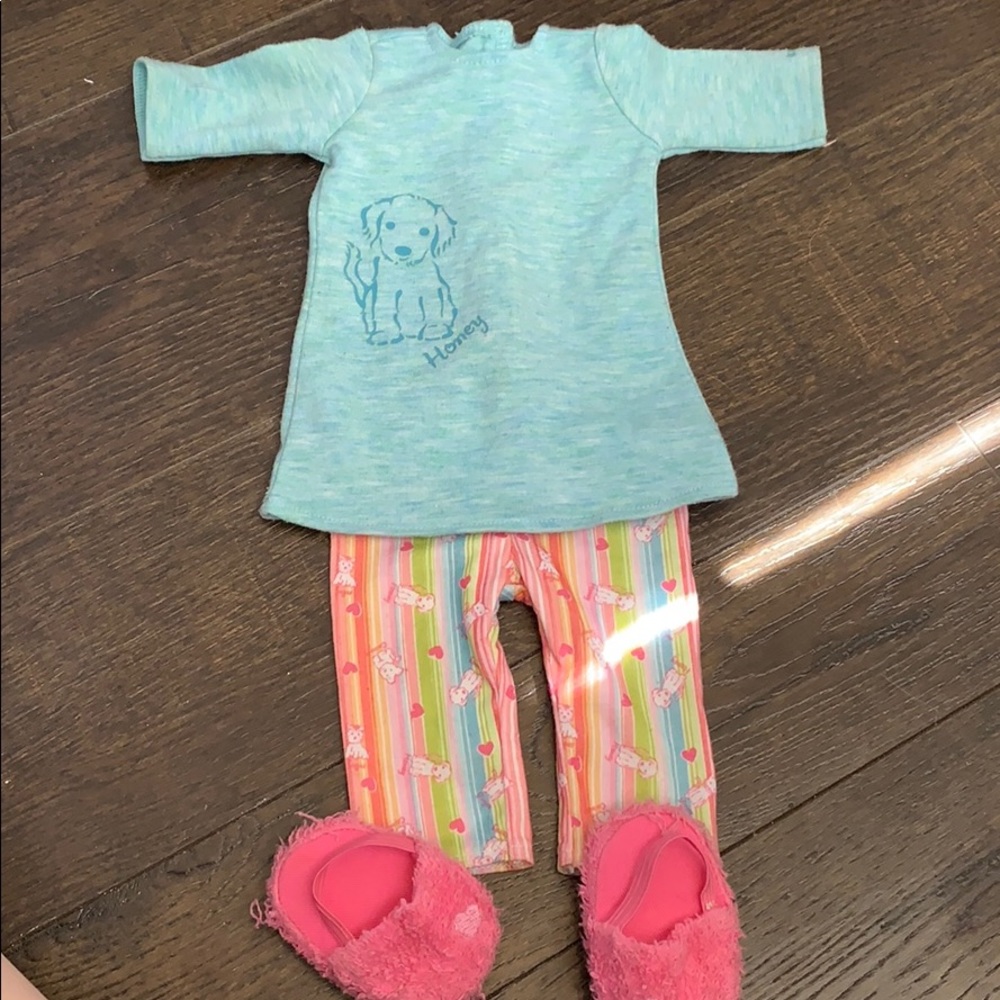 american girl doll honey pajama set